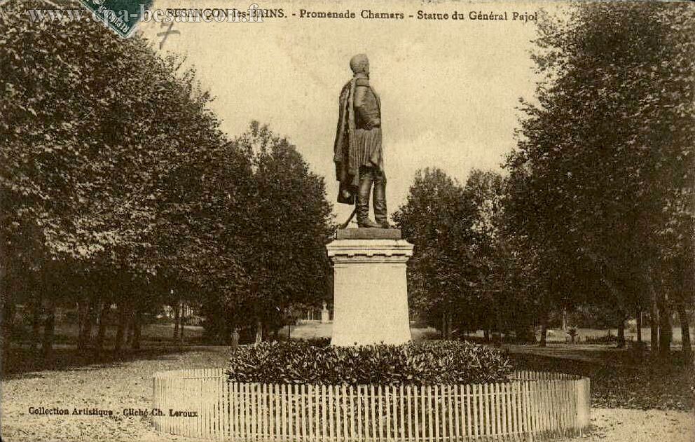 7. - BESANÇON-les-BAINS. - Promenade Chamars - Statue du Général Pajol